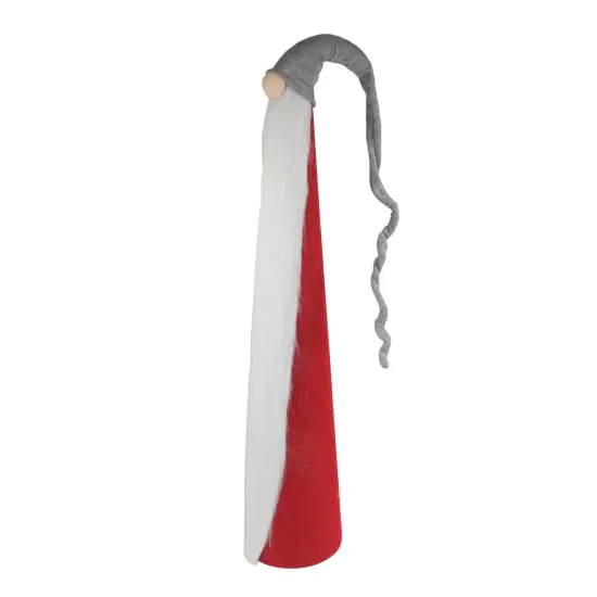 Northlight Tall Cone Gnome Christmas Decoration - 32.5" - Red and Gray {3}