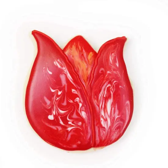 Rose Tulip Flower Cookie Cutter 3.25 in B1560, CookieCutter.com, Tin Plated Steel, Handmade in the USA {2}