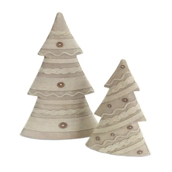 Melrose 2" Gray Knit Sweater Inspired Christmas Tree Tabletop Decorations {1}