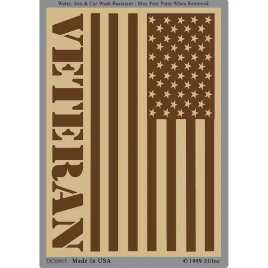 Patriotic Tan and Brown USA Flag (3"x4-1/4") {1}