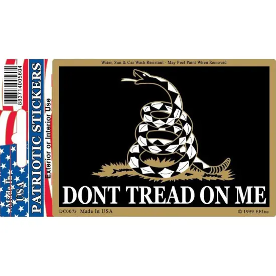 EagleEmblems DC0073 Sticker-Dont Tread on ME (Blk) (3x4'') {1}