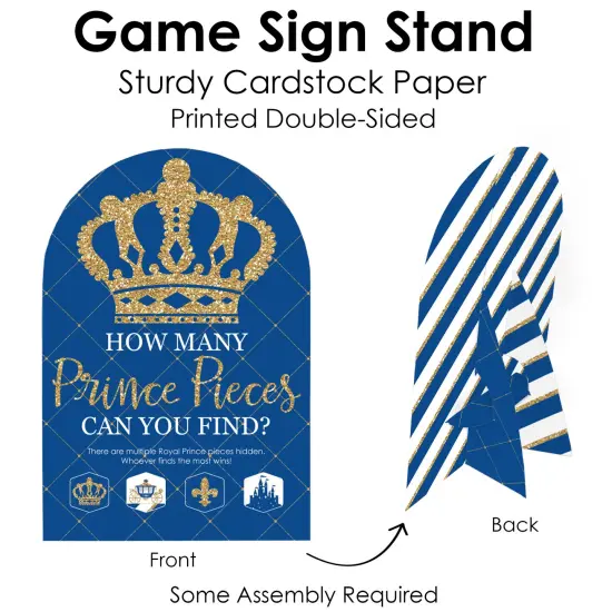 Big Dot of Happiness Royal Prince Charming - Baby Shower or Birthday Party Scavenger Hunt - 1 Stand and 48 Game Pieces - Hide and Find Game {7}