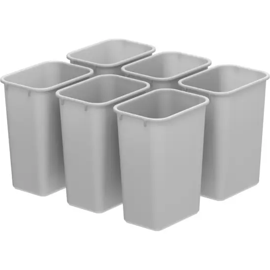Medium Waste Basket, Gray (Case of 6) {1}