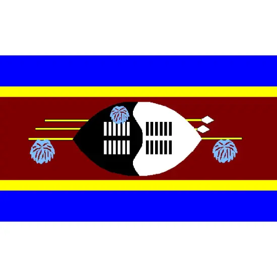Swaziland Flag with Grommets 3ft x 5ft {1}