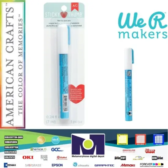 Zig Sticky Thumb 2-Way Glue Pen, 15mm Fine Tip, 0.25 Oz Pack of 1 Pen 372883 By American Crafts {1}