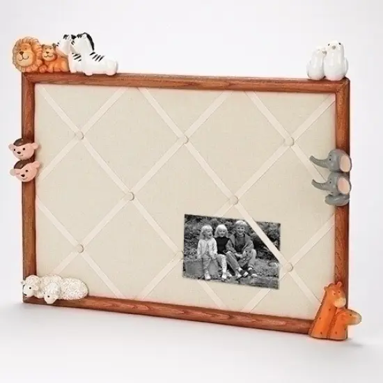 Roman 22" Noah's Ark Children's Bedroom French-Style Memory Board Wall Decoration White {3}
