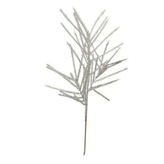 Midwest 27" White Glittered Wispy Wheat Artificial Christmas Spray {3}