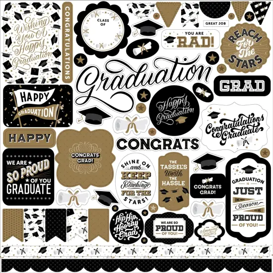 Echo Park Graduation 12x12 Element Stickers {1}