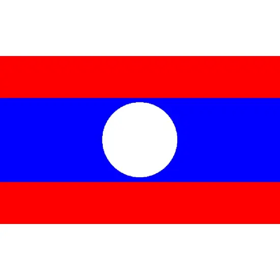 Laos Flag with Grommets 3ft x 5ft {1}