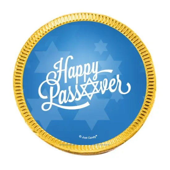 84ct Happy Passover Candy Chocolate Coins Party Favors (84 Pack) - By Just Candy {2}