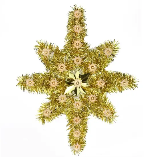 Northlight 21" Gold Star of Bethlehem Christmas Tree Topper - Clear Lights {1}