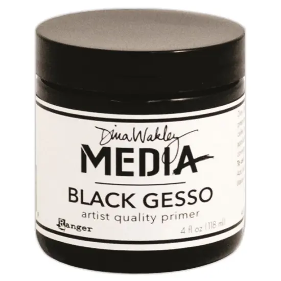 Dina Wakley Media Gesso 4oz Jar-Black {1}