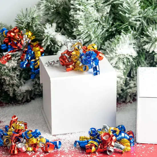 Primary Ribbon curls topper celebrate with congratulations Cupcake Cake Pics - set of 12 {3}