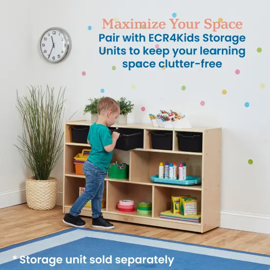 Scoop Front Storage Bins, Multipurpose Organization, 5-Pack Black {5}