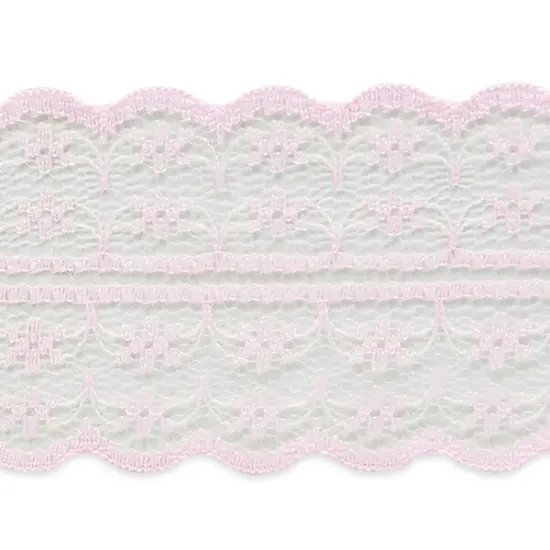 5 Yards of 1 3/4" X 20 Yards of Scarlet Lace Trim | 5 yard cut Light Pink {1}