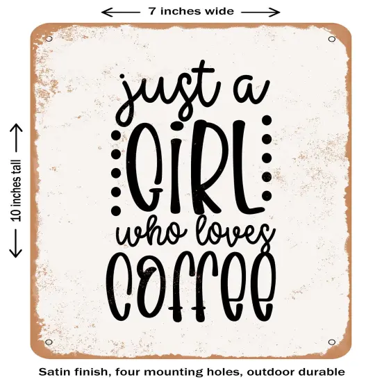 DECORATIVE METAL SIGN - Just Girl Who Loves- Vintage Rusty Look {1}