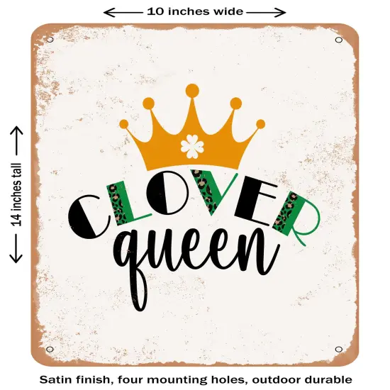 DECORATIVE METAL SIGN - lover Queen- Vintage Rusty Look {1}