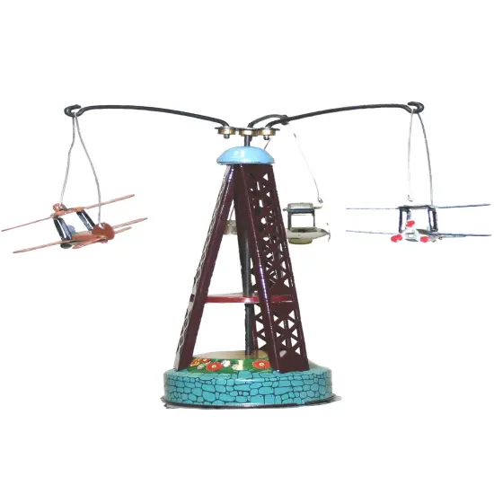 Tin Biplane Carousel Each {1}