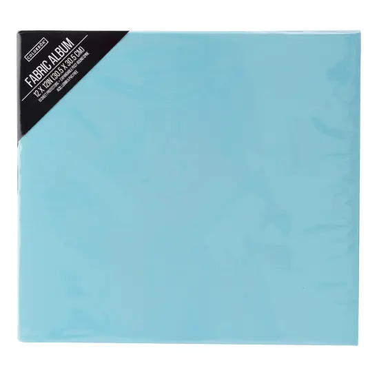 Colorbok Post Bound Fabric Album 12"X12"-Light Teal {1}