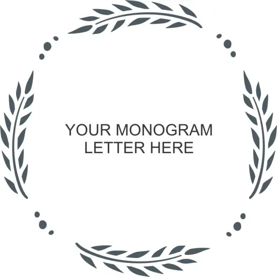 Laurel Monogram Custom Stencil {4}