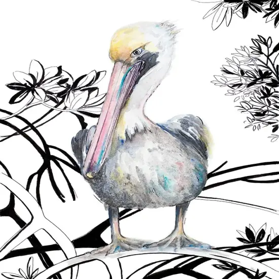 Pelican on Branch I Poster Print by Patricia Pinto # 13579 {1}