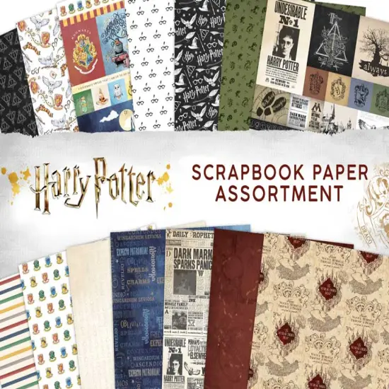 Harry Potter 12" x 12" 14-Sheet Decorative Double Sided Paper Pack for Scrapbooking and Crafts - Icons {1}