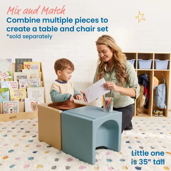Tri-Me 3-In-1 Cube Chair, Kids Furniture Sand {4}
