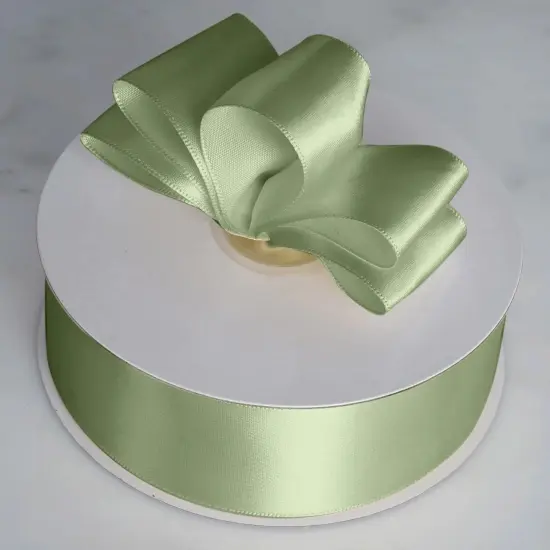 1.5" x 50 yards Single Side Satin Ribbon Sage green {1}