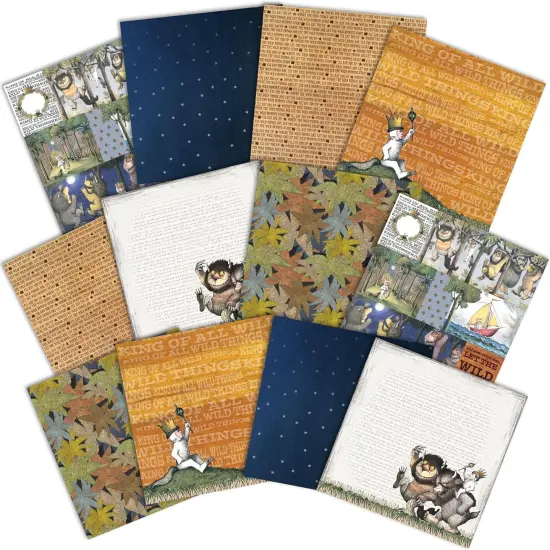 Where The Wild Things are 12" x 12" 12-Sheet Decorative Double Sided Paper Pack for Scrapbooking and Crafts {3}