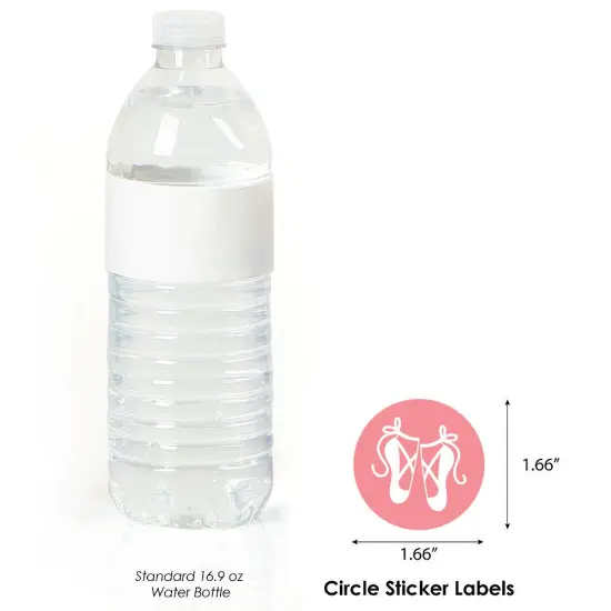 Big Dot of Happiness Tutu Cute Ballerina - Ballet Birthday Party or Baby Shower Circle Sticker Labels - 24 Count {4}