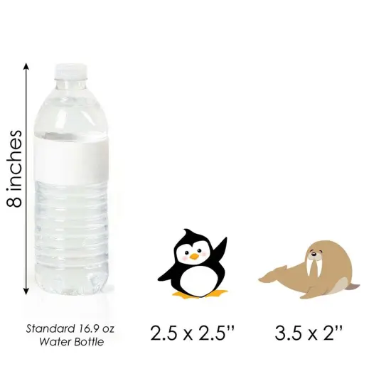 Big Dot of Happiness Arctic Polar Animals - DIY Shaped Winter Baby Shower or Birthday Party Cut-Outs - 24 Count {7}