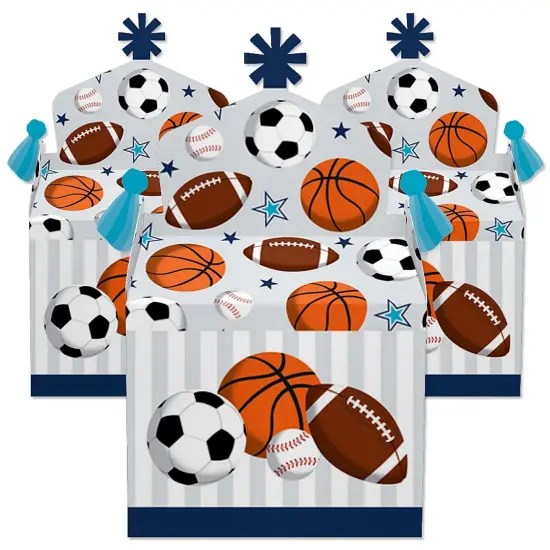 Big Dot of Happiness Go, Fight, Win - Sports - Treat Box Party Favors - Baby Shower or Birthday Party Goodie Gable Boxes - Set of 12 {3}