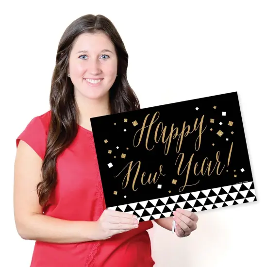 Big Dot of Happiness New Year's Eve - Gold - Party Table Decorations - New Years Eve Party Placemats - Set of 16 {7}