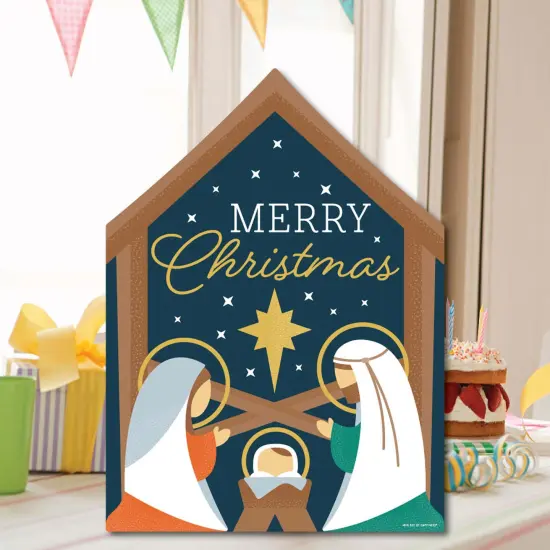 Big Dot of Happiness Holy Nativity - Party Decorations - Manger Scene Religious Christmas Welcome Yard Sign {7}