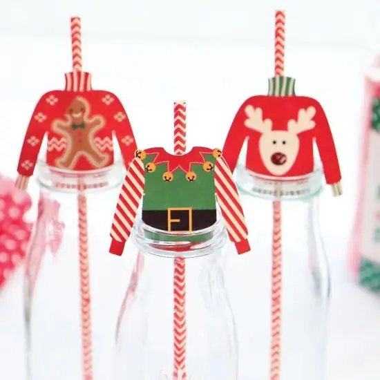 Big Dot of Happiness Ugly Sweater - DIY Shaped Holiday and Christmas Paper Cut-Outs - 24 Count {7}