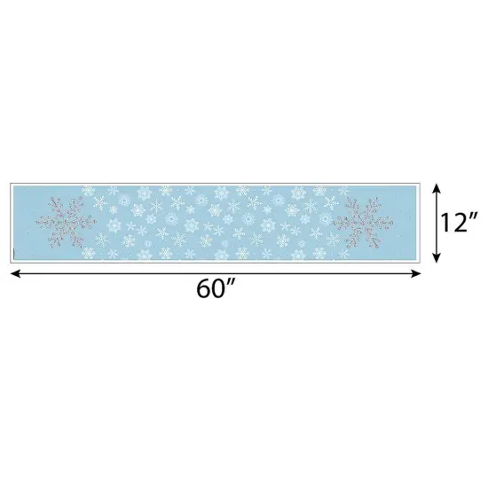 Big Dot of Happiness Winter Wonderland - Petite Snowflake Holiday Party and Winter Wedding Paper Table Runner - 12 x 60 inches {4}