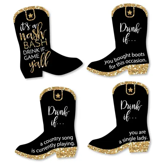 Big Dot of Happiness Drink If Game - Nash Bash - Nashville Bachelorette Party Game - 24 Count {1}