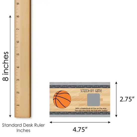 Big Dot of Happiness Nothin' but Net - Basketball - Baby Shower or Birthday Party Game Scratch Off Cards - 22 Count {7}