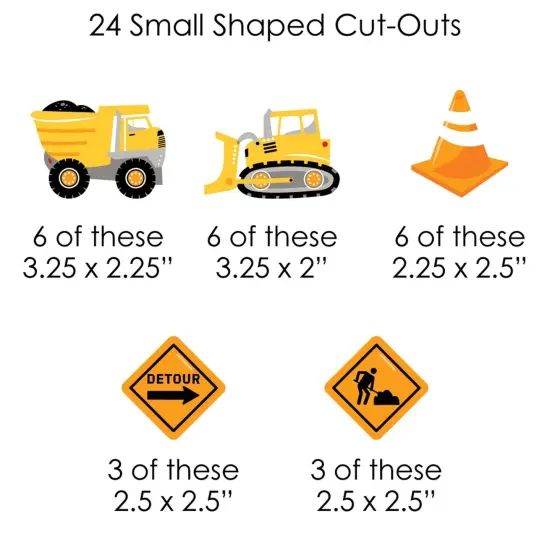 Big Dot of Happiness Dig It - Construction Party Zone - Baby Shower or Birthday Party DIY Decorations - Clothespin Garland Banner - 44 Pieces {6}