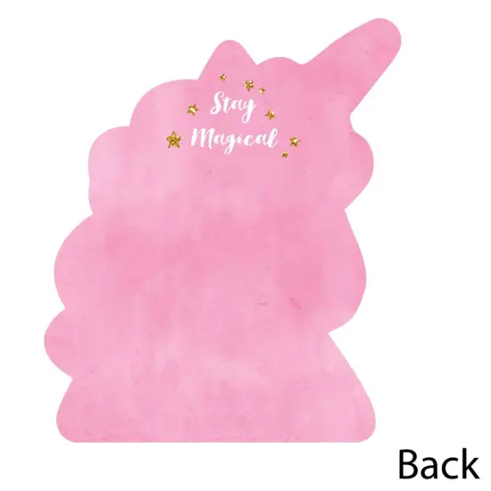 Big Dot of Happiness Rainbow Unicorn - Shaped Thank You Cards - Magical Baby Shower or Birthday Party Thank You Note Cards with Envelopes - Set of 12 {6}