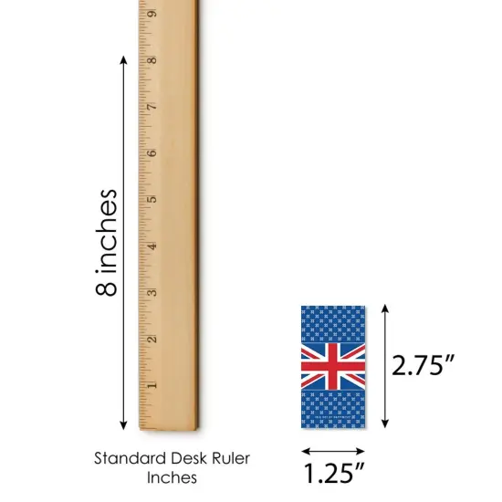 Big Dot of Happiness Cheerio, London - Mini Candy Bar Wrapper Stickers - British UK Party Small Favors - 40 Count {6}