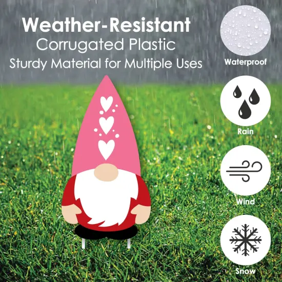 Big Dot of Happiness Valentine Gnomes - Lawn Decorations - Outdoor Valentine's Day Party Yard Decorations - 10 Piece {6}