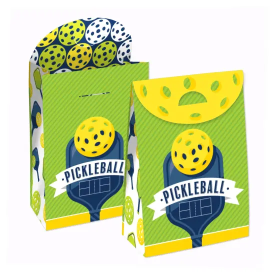 Big Dot of Happiness Let&rsquo;s Rally - Pickleball - Birthday or Retirement Gift Favor Bags - Party Goodie Boxes - Set of 12 {1}