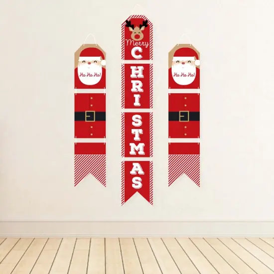 Big Dot of Happiness Jolly Santa Claus - Hanging Vertical Paper Door Banners - Christmas Party Wall Decoration Kit - Indoor Door Decor {4}