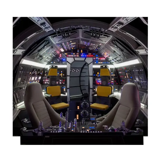 Cockpit of Millenium Falcon Backdrop (Star Wars Han Solo Movie) {1}