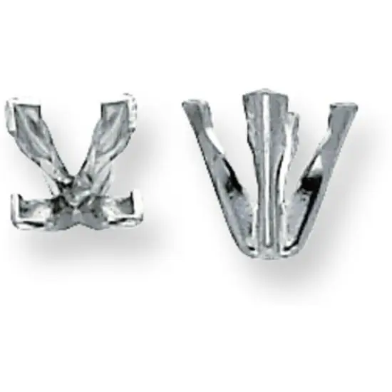 14K White Gold 4 Prong Princess V-End Setting 4.5mm {1}