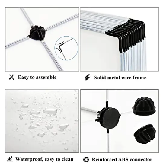 AWTATOS Cube Storage Organizer, Storage Cubes Shelves Bookshelf, 6 Cube Closet Organizers and Storage, DIY Stackable Plastic Clothes Organizer Shelving for Bedroom, Home Office, Translucent {4}