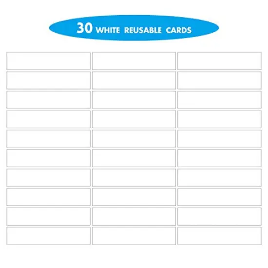 Wall File Organizer Folder with 30 File Pockets, 30 Dry-Erase Cards Plus 5 Over The Door Hooks and 8 Wall Hooks, 47 X 42 inch {3}