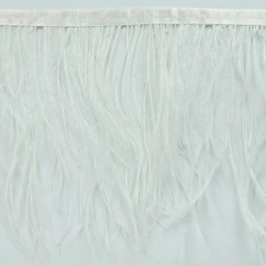 Natural Ostrich Feather Trim {1}