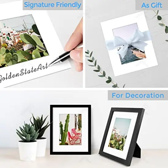 8x10 White Picture Mats with White Core Bevel Cut for 5x7 Pictures (Pack of 10 Mats) {4}
